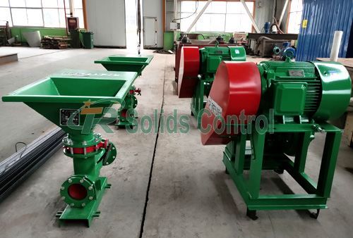 Large capacity shear pump, drilling fluid mud hopper